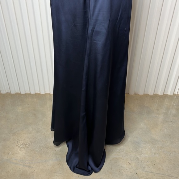 Lazaro Navy Formal Gown. Preowned - Picture 6 of 10